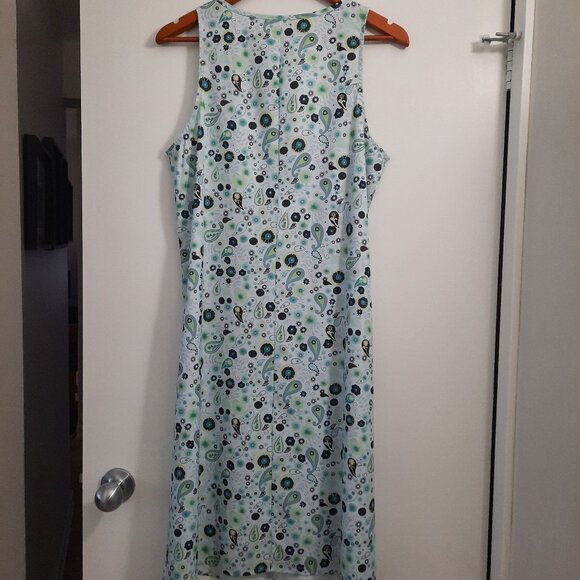 Noracora Blue/Green Dress, Size M - Picture 2 of 4
